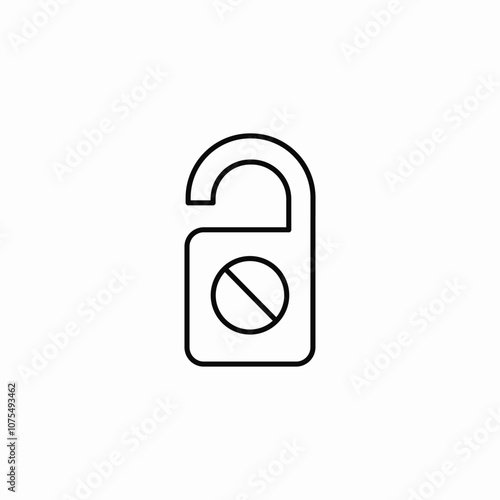 do not disturb door handle icon sign vector