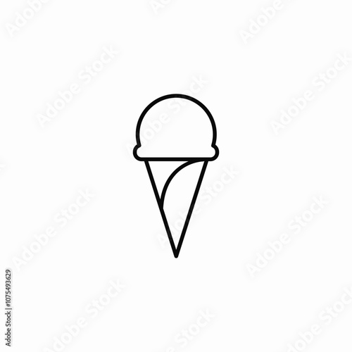 ice cream cone icon sign vector