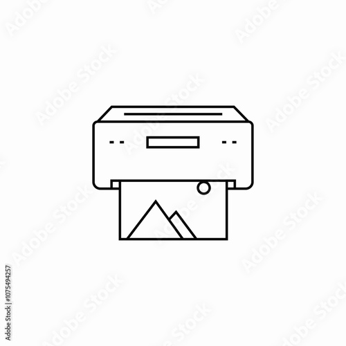 printer print icon sign vector