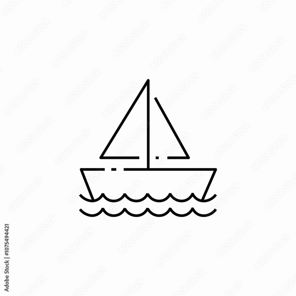sail boat icon sign vector sail boat icon sign vector