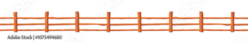 Vector seamless illustration of a wooden horizontal fence.