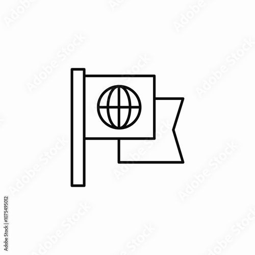 world flag icon sign vector