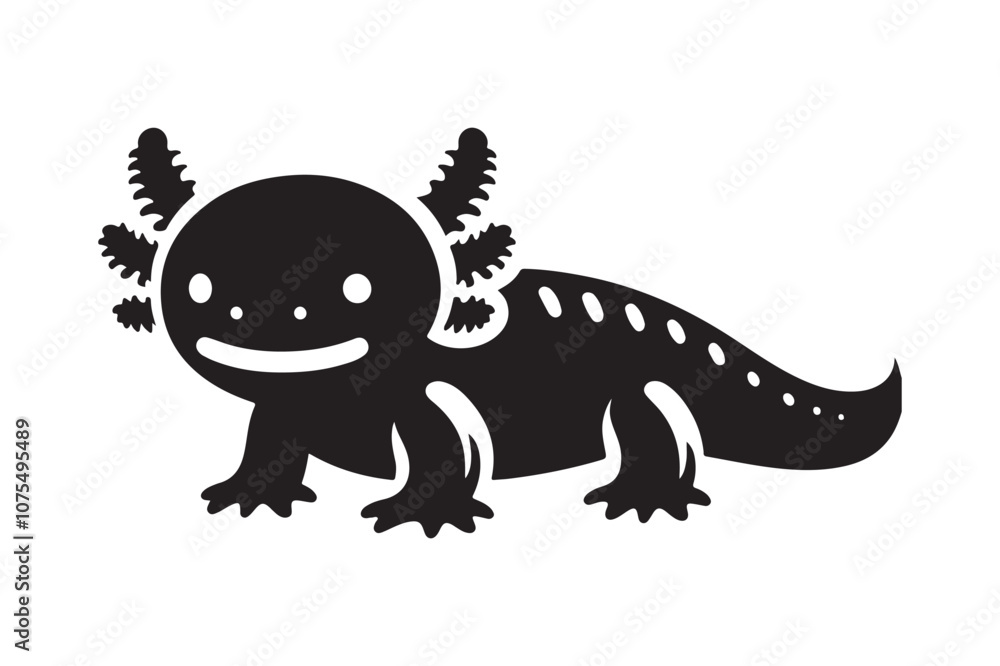 Axolotl Silhouette Vector Illustration | Unique Animal Clipart Design Axolotl Silhouette Vector Illustration | Unique Animal Clipart Design
