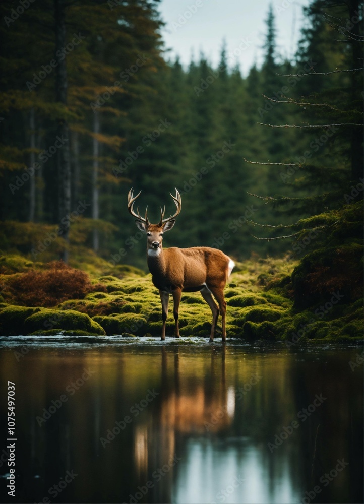 deer in the woods deer in the woods