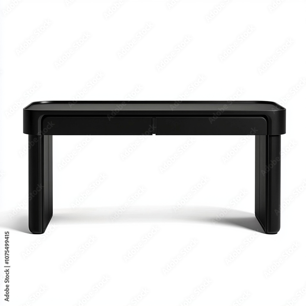 black table isolated on white black table isolated on white