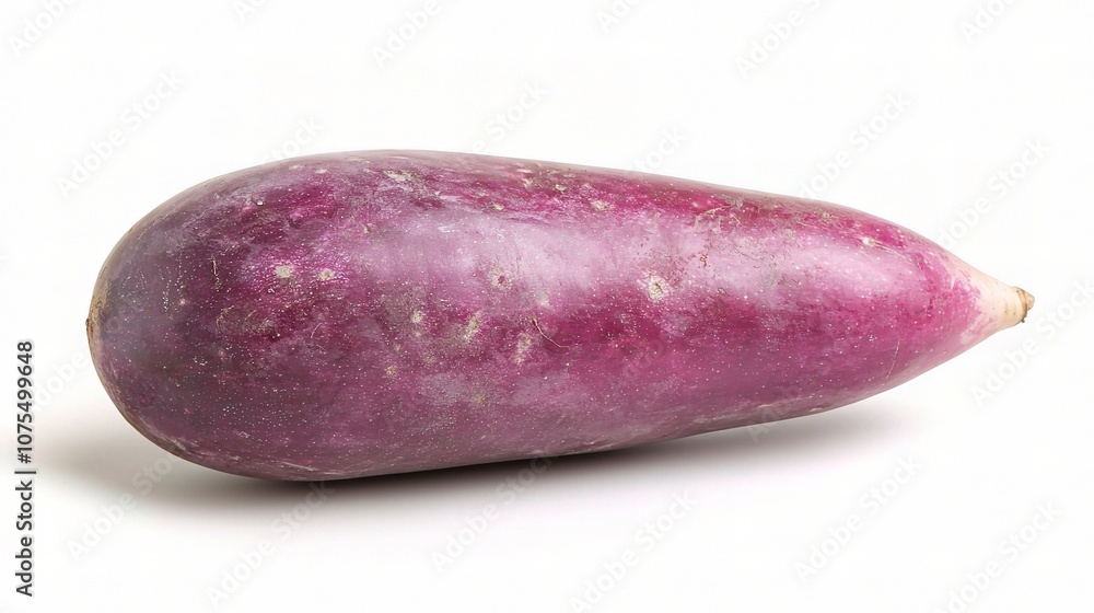 Isolated Purple Radish on Clean White Background, Highlighting Its Unique Shape and Color, Ideal for Culinary, Gardening, or Health-Related Projects Isolated Purple Radish on Clean White Background, Highlighting Its Unique Shape and Color, Ideal for Culinary, Gardening, or Health-Related Projects
