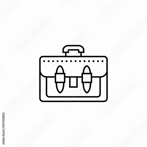 handbag portfolio icon sign vector