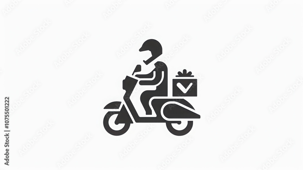Food Delivery logo vector 2d black and white. Food Delivery logo vector 2d black and white.