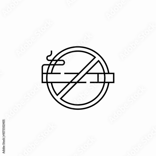 smoking prohibited no icon sign vector
