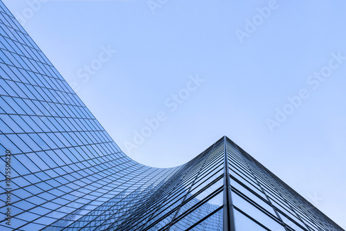 A Stunning Modern Architectural Marvel Featuring a Sleek and Striking Glass Facade
