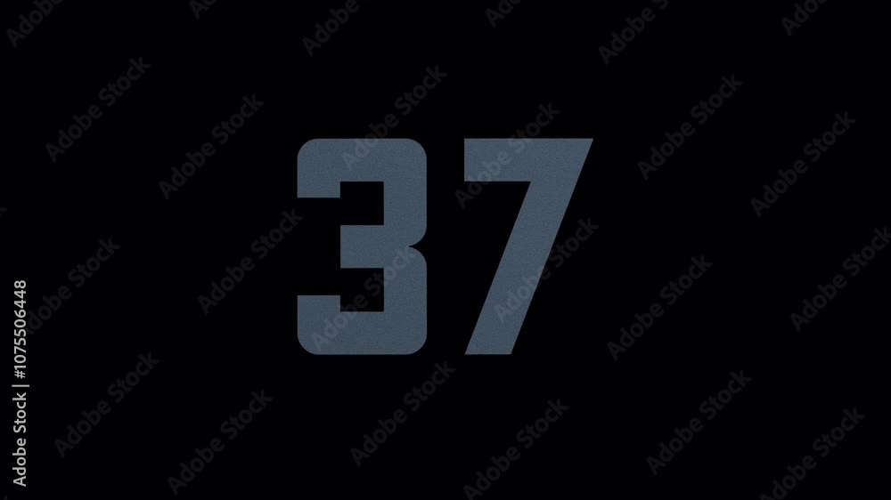 Scroll Number 37. Rolling Number. Transparent Background. Alpha Channel Scroll Number 37. Rolling Number. Transparent Background. Alpha Channel