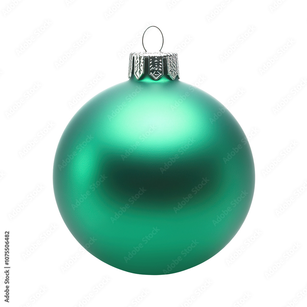 A green Christmas ball, isolated over transparent background, PNG cut-out A green Christmas ball, isolated over transparent background, PNG cut-out