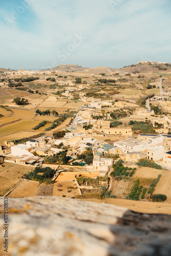 Citadella Gozo, Malta. A view from the top of the fortification to the surrounding areas photo