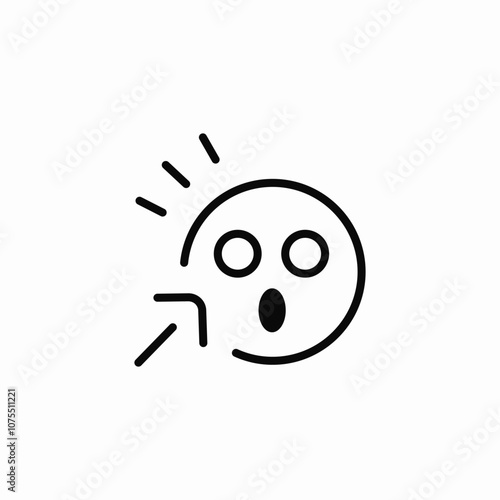 astonishment emotion click)choice icon sign vector