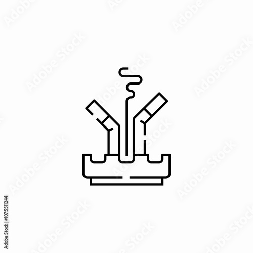 ashtray smoking icon sign vector