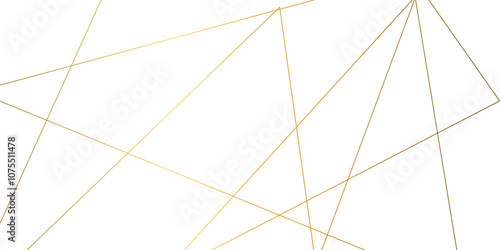 Seamless luxury geometric premium golden random chaotic lines on transparent background. Luxury banner presentation gold line vector, illustration.