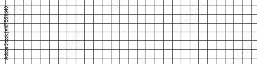 Square grid pattern background on white paper with line texture. for math, blueprint, and notebook sheets. Flat vector illustration isolated