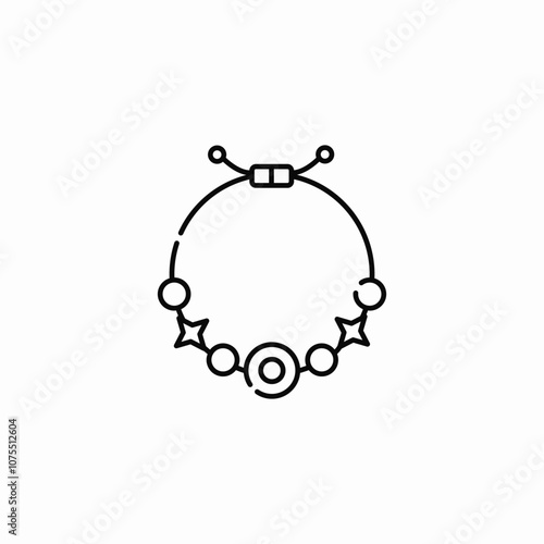 necklace jewelry female icon sign vector