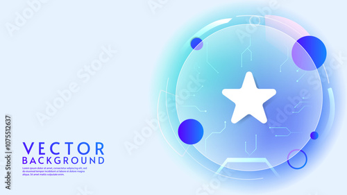 Star element design. Digital technology background design. Vector illustration. Design for banner, wallpaper, background.