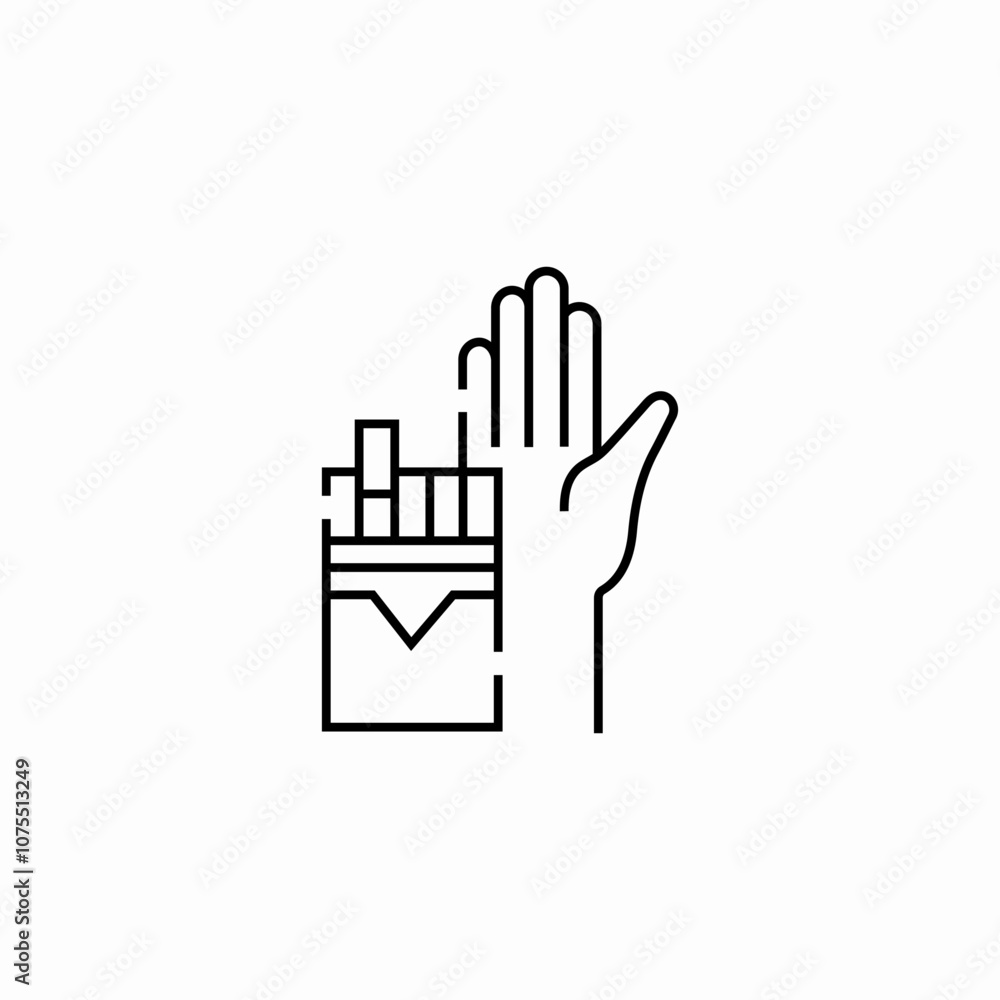 smoking refusal quitting icon sign vector smoking refusal quitting icon sign vector