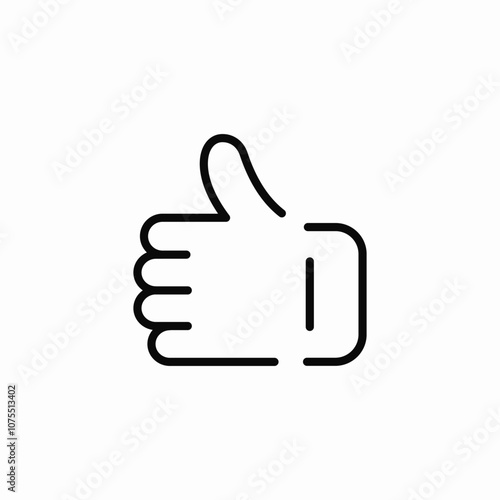 thumbs up like icon sign vector