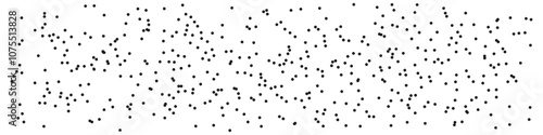 Seamless random dot pattern with small, irregular polka dots. Black and white background with textured. Flat vector illustration isolated
