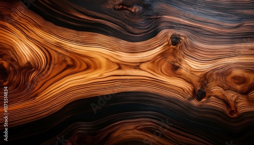 a vivid tapestry of amber and charcoal this macassar ebony veneer surface captivates with its rhythmic striations photo