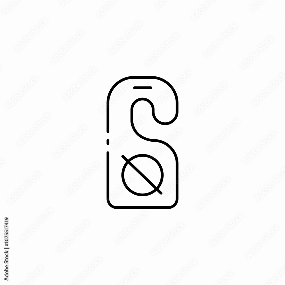 do not disturb door handle icon sign vector do not disturb door handle icon sign vector