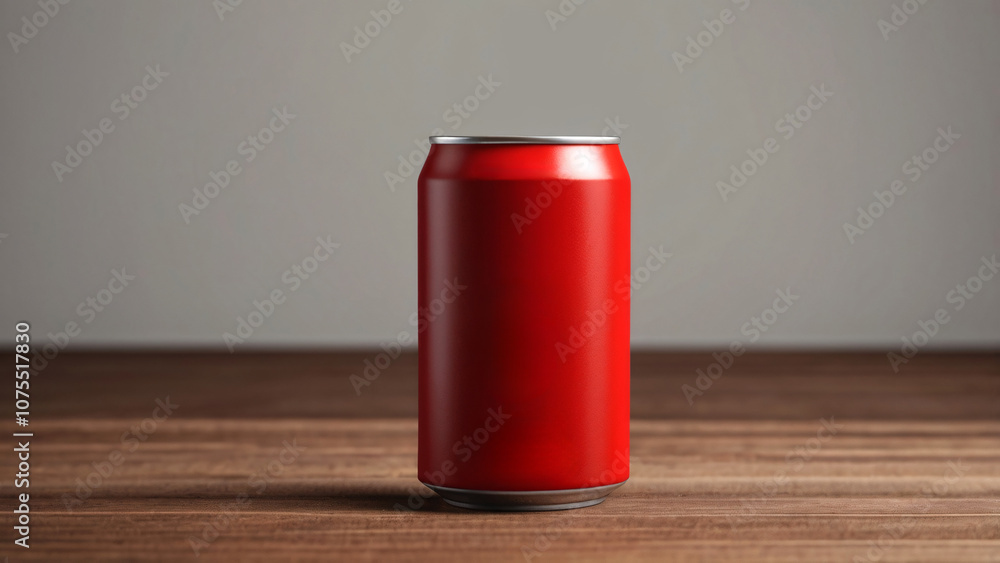 Blank Red Soda Can on Wooden Surface. A plain red aluminum can placed on a wooden surface against a dark gradient background, ideal for branding, mockups, or product design.
Blank Red Soda Can on Wooden Surface. A plain red aluminum can placed on a wooden surface against a dark gradient background, ideal for branding, mockups, or product design.