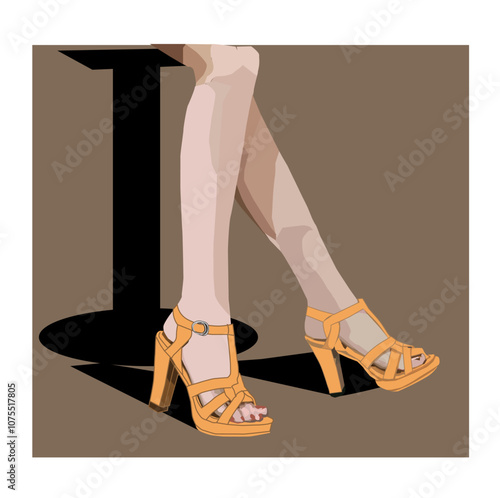 Devtwo feet under a table belonging to a seated womanices