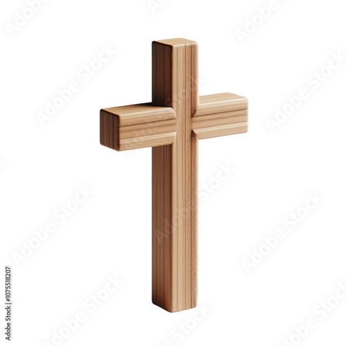 wooden cross isolated on white background PNG