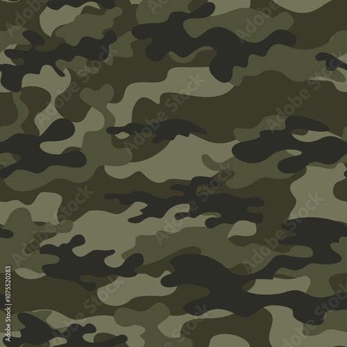 
khaki camouflage seamless army pattern, military uniform texture, fashionable street print