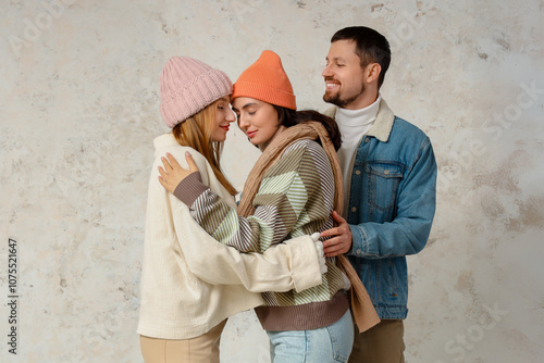 Man and two beautiful women...