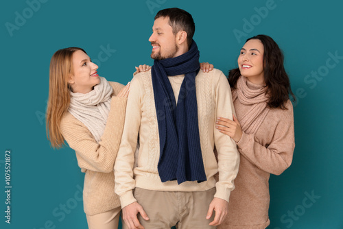 Man and two beautiful women...