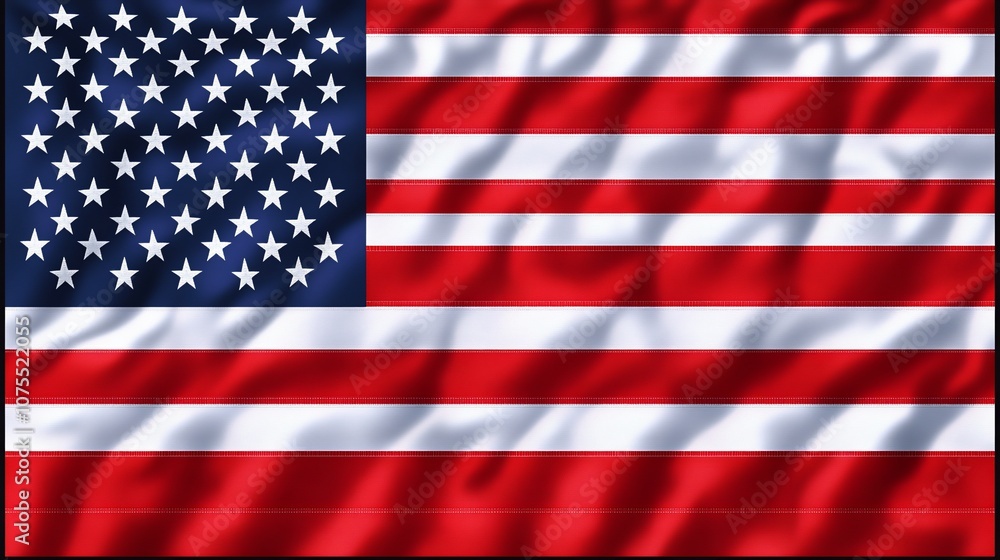 Close-up of the American flag with wavy texture. Close-up of the American flag with wavy texture.