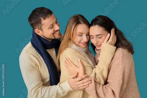 Man and two beautiful women...