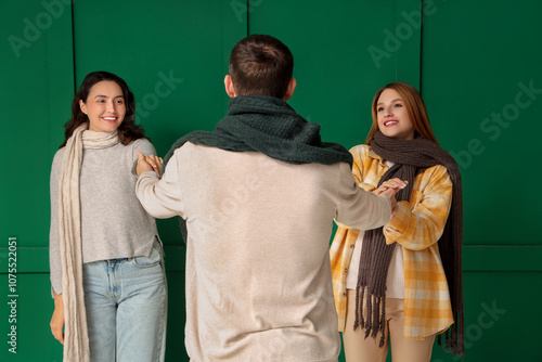 Man and two beautiful women...
