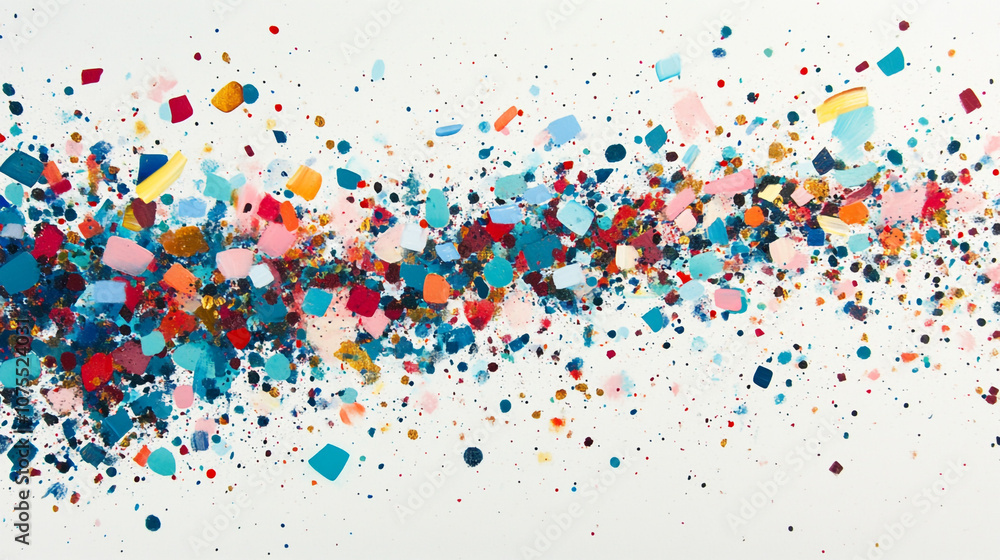 Abstract Colorful Splashes and Dots on White Background Modern Art Texture Abstract Colorful Splashes and Dots on White Background Modern Art Texture