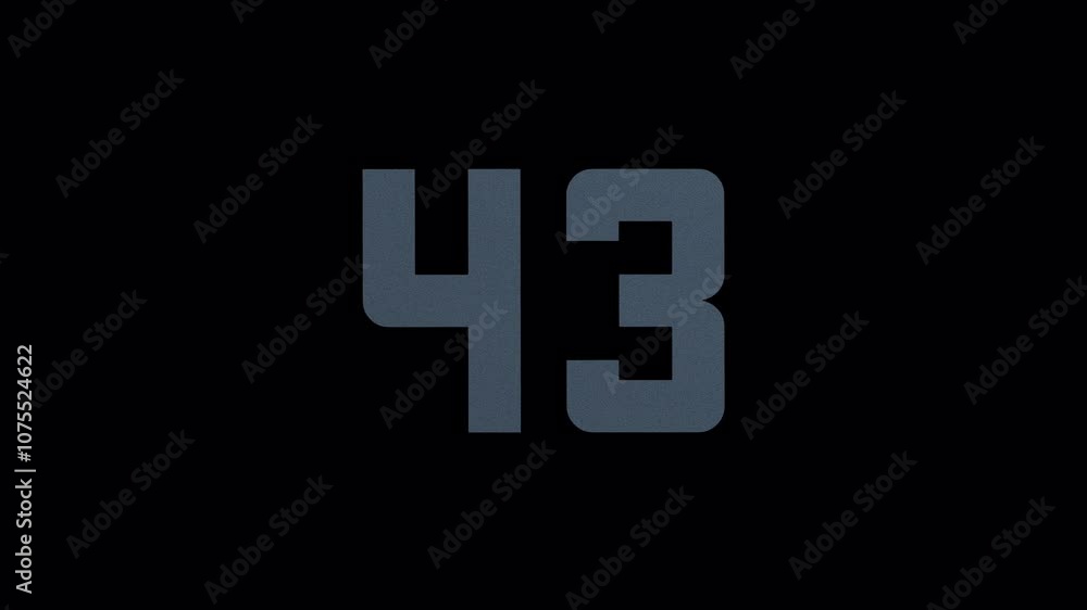 Scroll Number 43. Rolling Number. Transparent Background. Alpha Channel Scroll Number 43. Rolling Number. Transparent Background. Alpha Channel