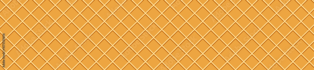 Waffle cone texture with ice cream and wafer backgrounds. Flat vector illustration isolated on white background. Waffle cone texture with ice cream and wafer backgrounds. Flat vector illustration isolated on white background.