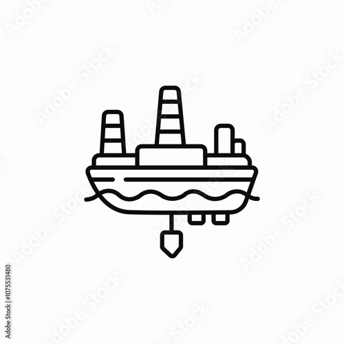 ship anchor icon sign vector