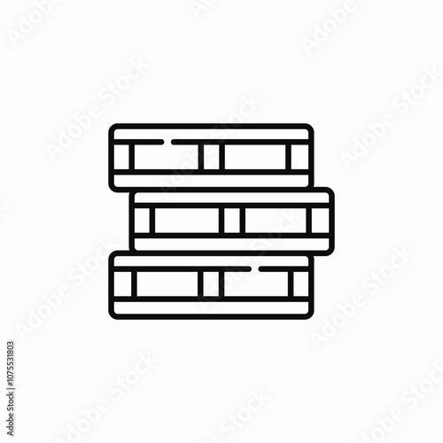 warehouse palettes icon sign vector