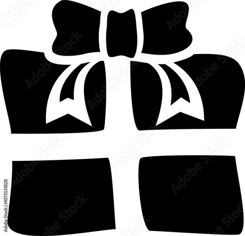 Wrapped gift with bow vector