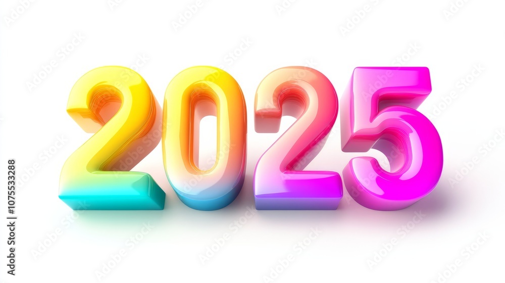 3d rendered holographic colored 2025 3d rendered holographic colored 2025