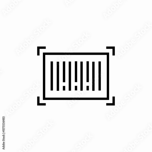 barcode scan icon sign vector