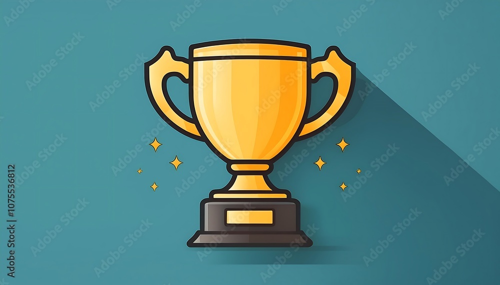 Simple flat golden trophy icon designed for apps and websites with a winner, award, or cham_1(1625) Simple flat golden trophy icon designed for apps and websites with a winner, award, or cham_1(1625)