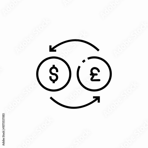 exchange currency icon sign vector