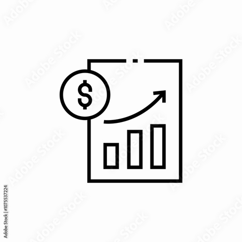 finance report growth icon sign vector