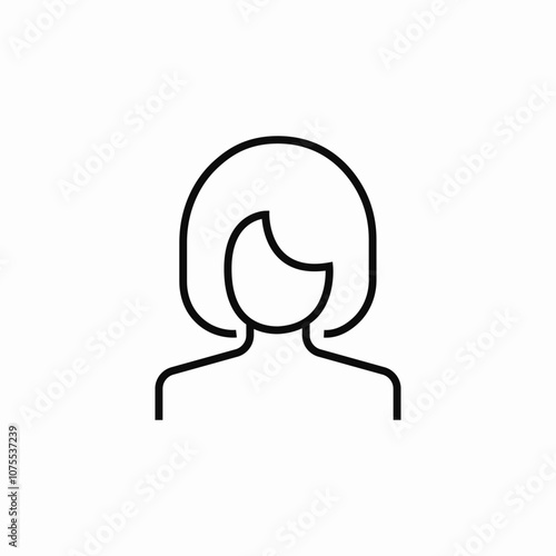 female haircut hairdresser icon sign vector