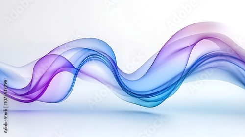 Futuristic abstract waves in vibrant blue and purple hues, flowing smoothly with a sense of depth, perfect for a sleek, modern design with a touch of elegance and dynamism.